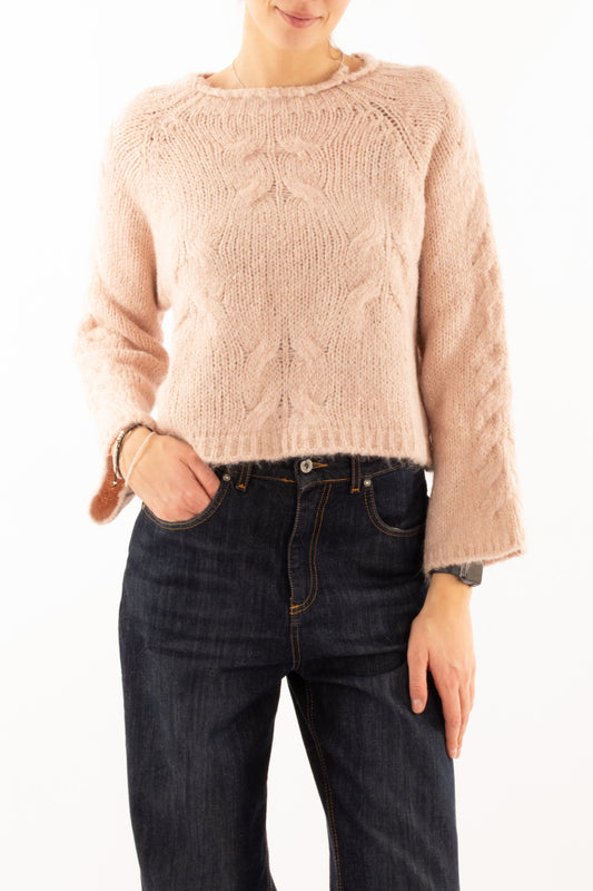 Maglione con manica a palloncino Susy mix - Rosa