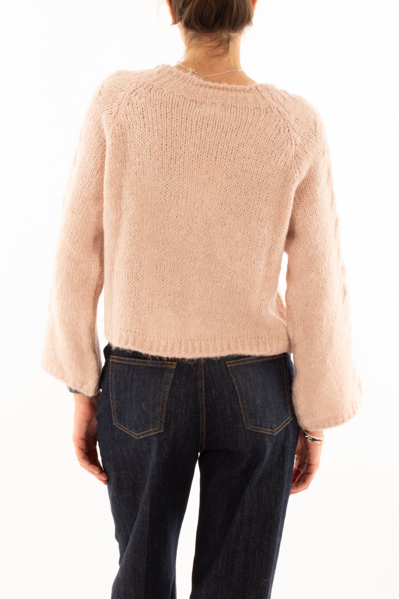 Maglione con manica a palloncino Susy mix - Rosa