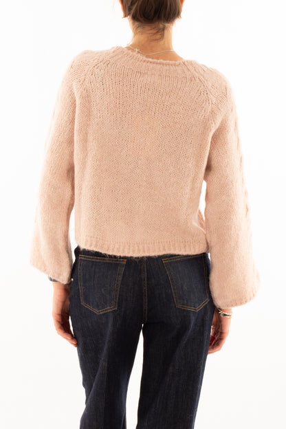 Maglione con manica a palloncino Susy mix - Rosa