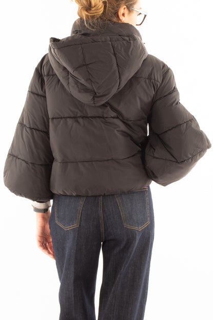 Piumino corto Susy mix - Nero