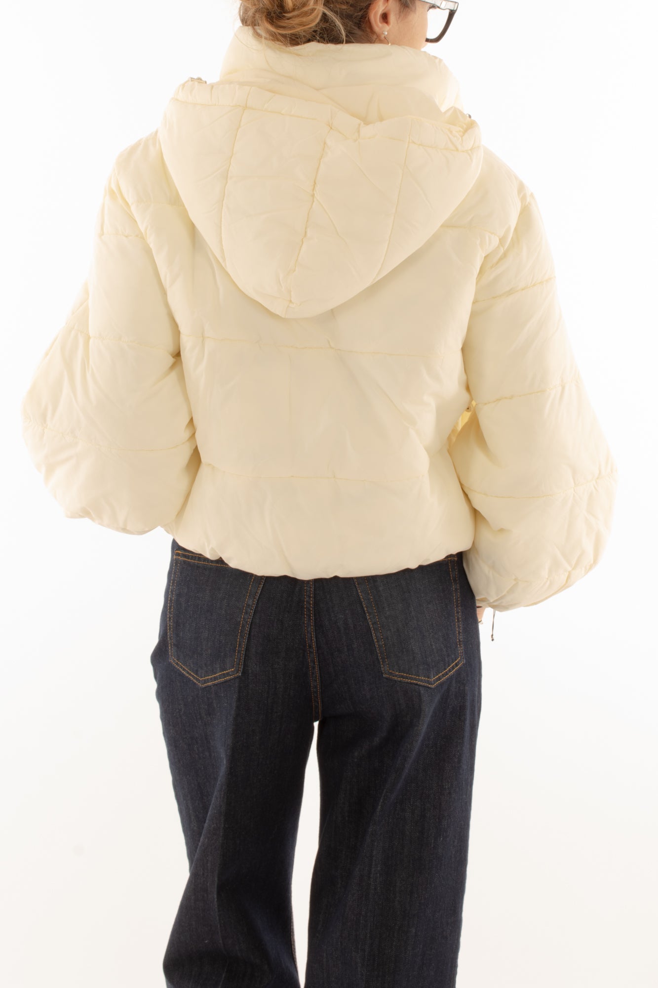 Piumino corto Susy mix - Panna