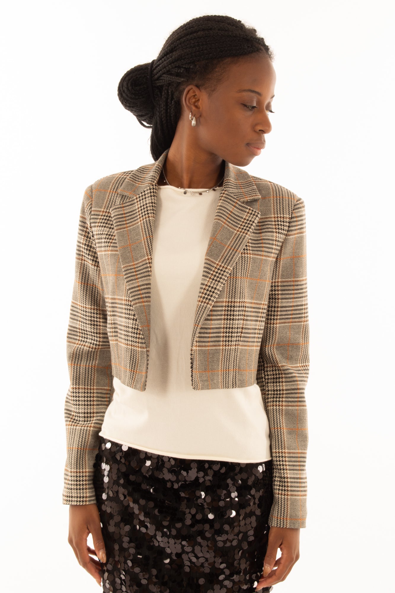 Giacca corta Susy mix - Moro