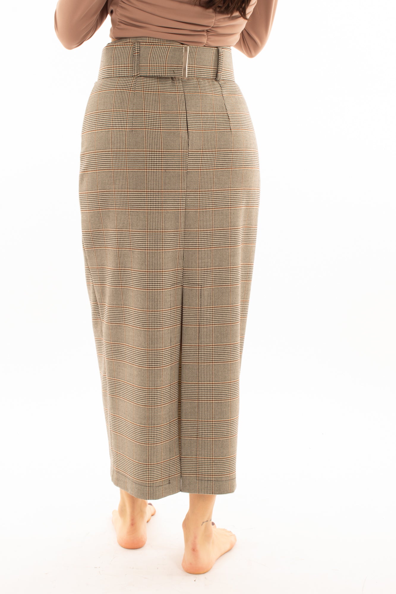 Gonna 3/4 scozzese Susy mix - Sabbia