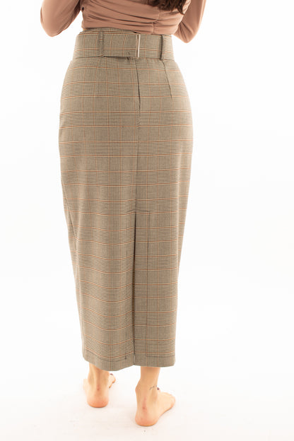 Gonna 3/4 scozzese Susy mix - Sabbia