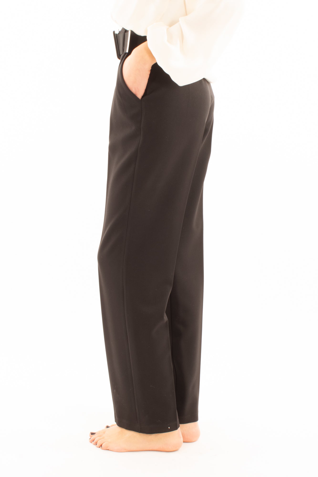 Pantalone a palazzo Susy mix - Nero