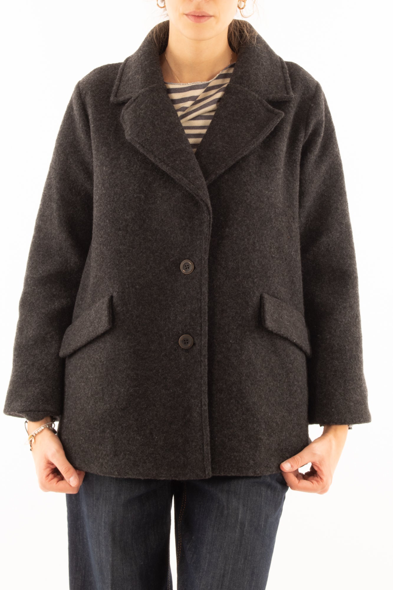 Giaccone over Susy mix - Grigio