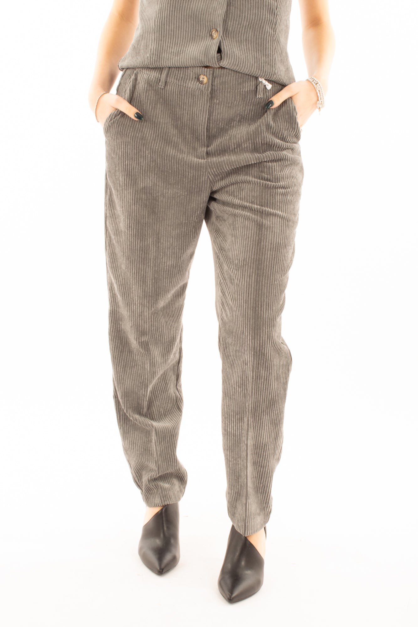 Pantalone velluto rocciatore Susy mix - Grigio