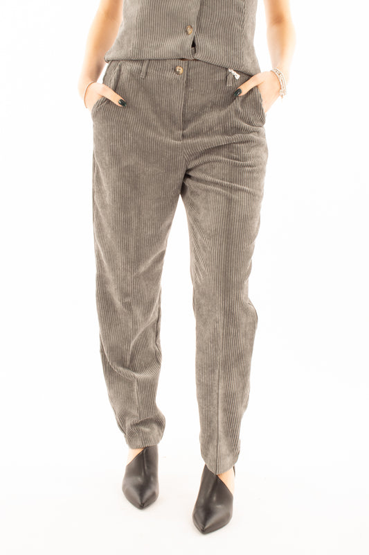 Pantalone velluto rocciatore Susy mix - Grigio