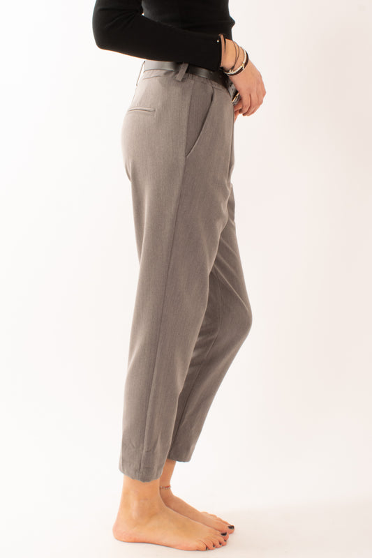 Pantalone con risvolto Susy mix - Grigio