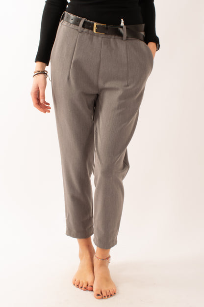 Pantalone con risvolto Susy mix - Grigio