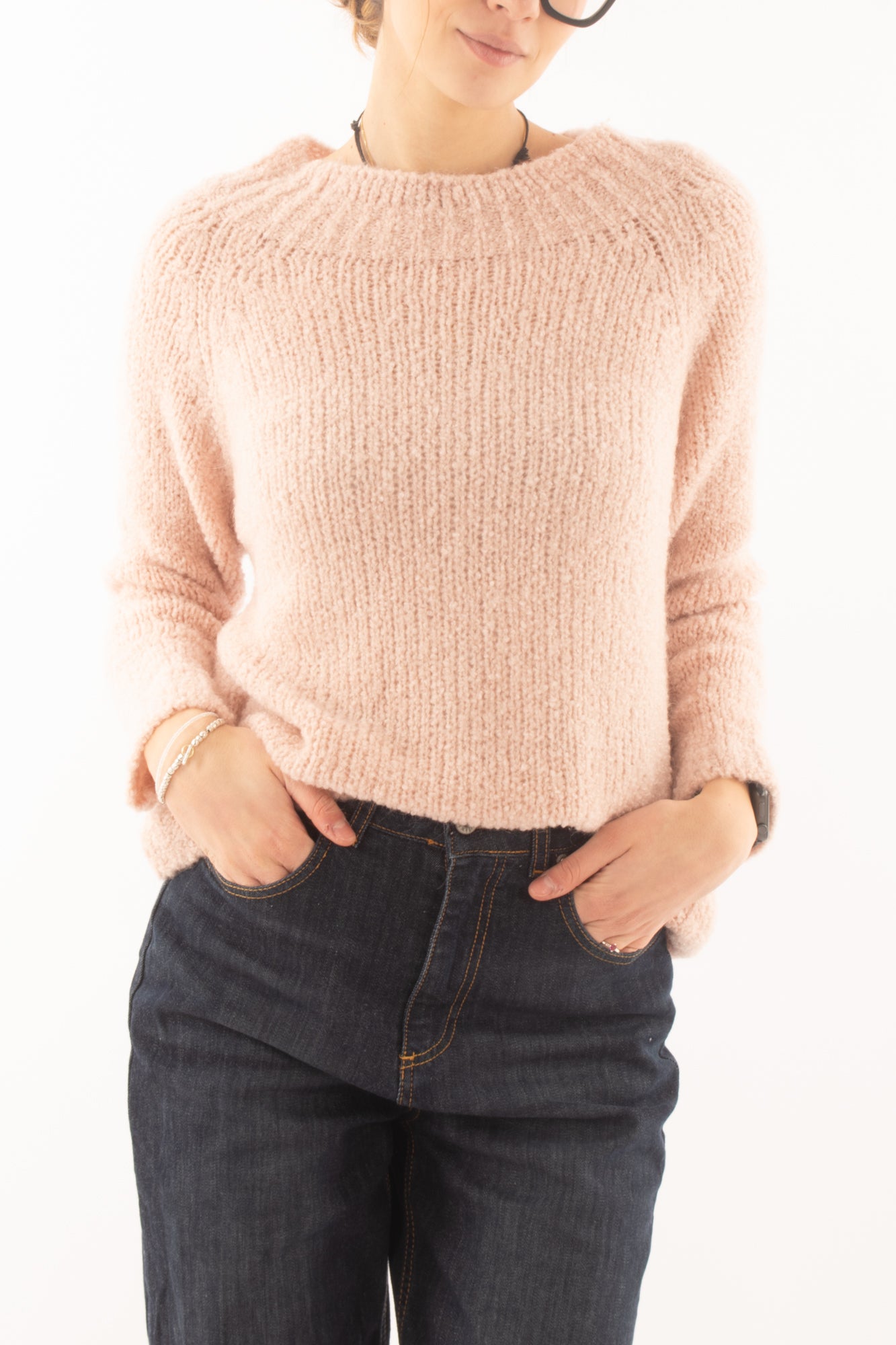 Maglione girocollo da donna Susy mix - Rosa