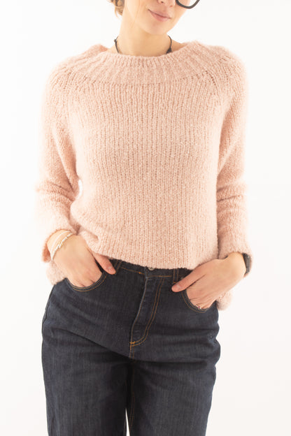 Maglione girocollo da donna Susy mix - Rosa