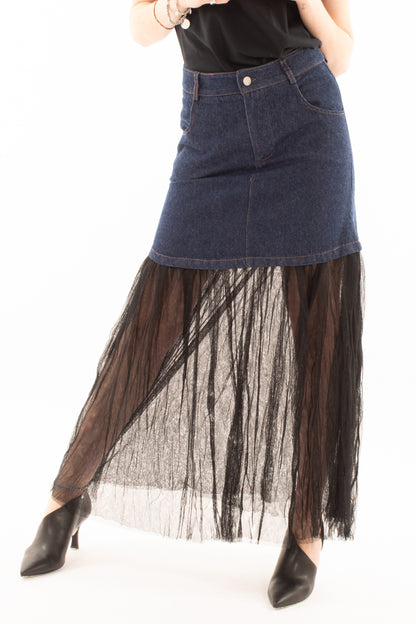 Gonna con tulle Susy mix - Blue