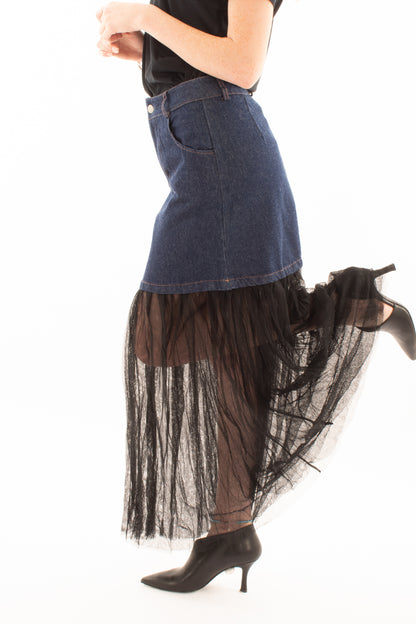 Gonna con tulle Susy mix - Blue