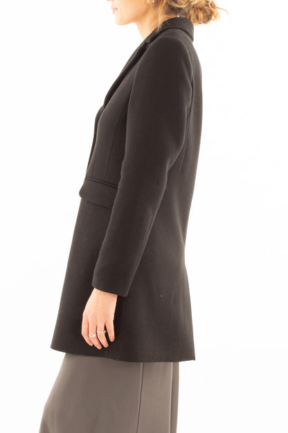 Cappotto monopetto Susy mix - Nero