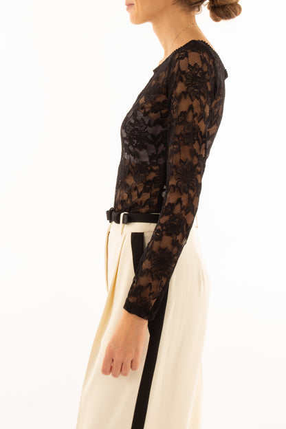 Body di pizzo Susy mix - Nero