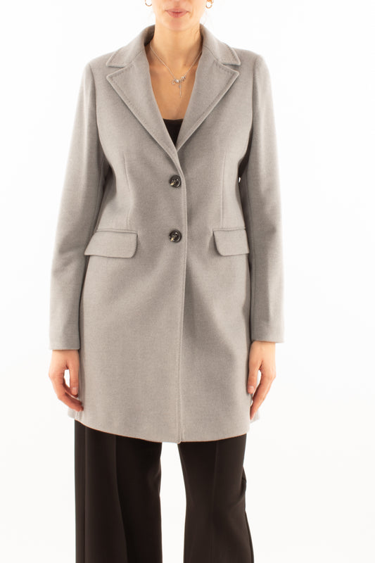 Cappotto monopetto Susy mix - Grigio