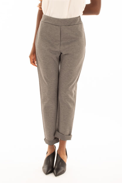 Pantalone elastico vita Susy mix - Grigio