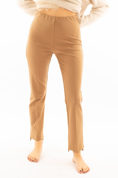 Pantalone elasticizzato Susy mix - Cammello