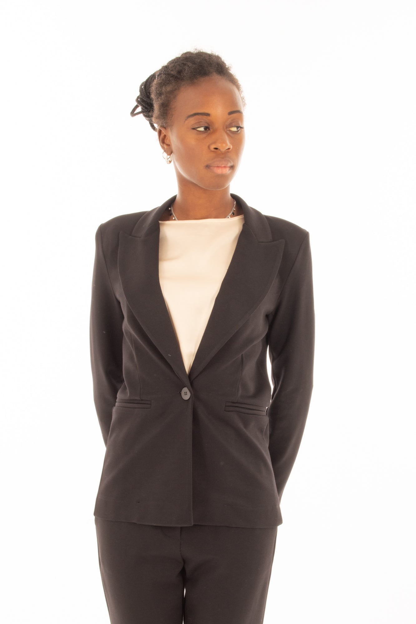 Giacca 1 bottone Susy mix - Nero