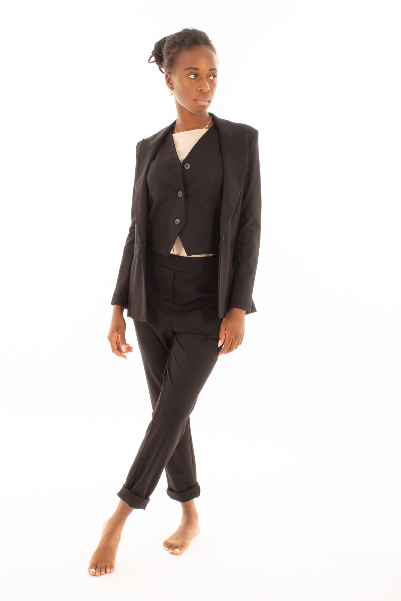 Giacca 1 bottone Susy mix - Nero