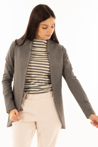 Giacca aperta Susy mix - Grigio
