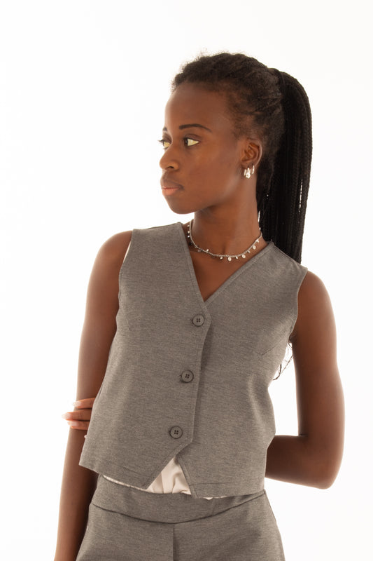 Gilet Susy mix - Grigio