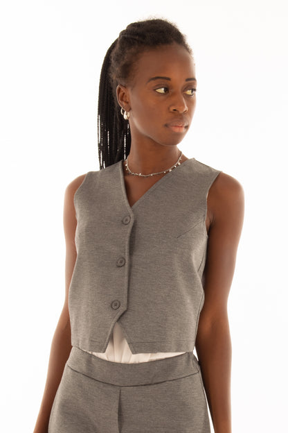 Gilet Susy mix - Grigio