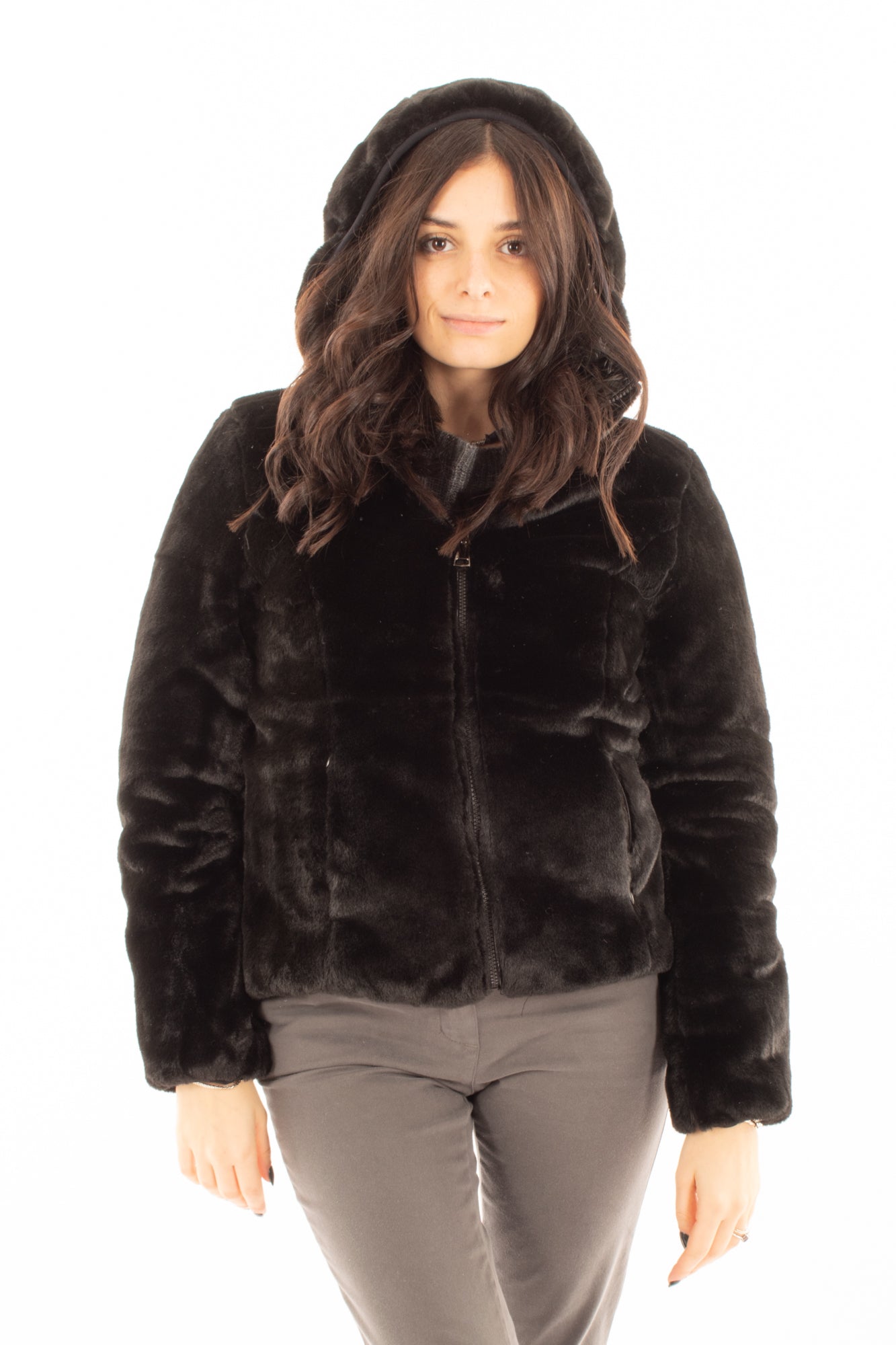 Piumino double Susy mix - Nero