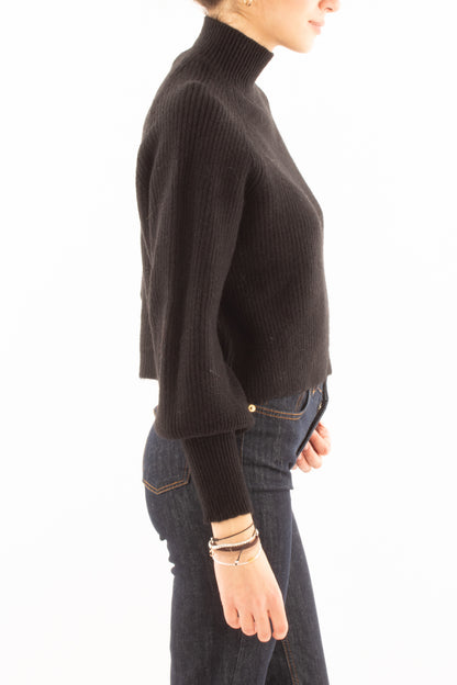 Maglione a lupetto Susy mix - Nero