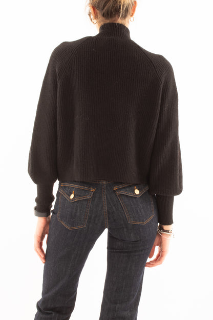 Maglione a lupetto Susy mix - Nero