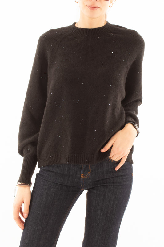 Maglione con paillettes Susy mix - Crema