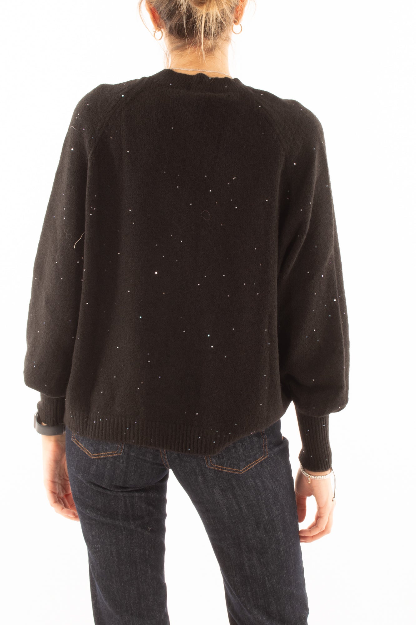Maglione con paillettes Susy mix - Crema
