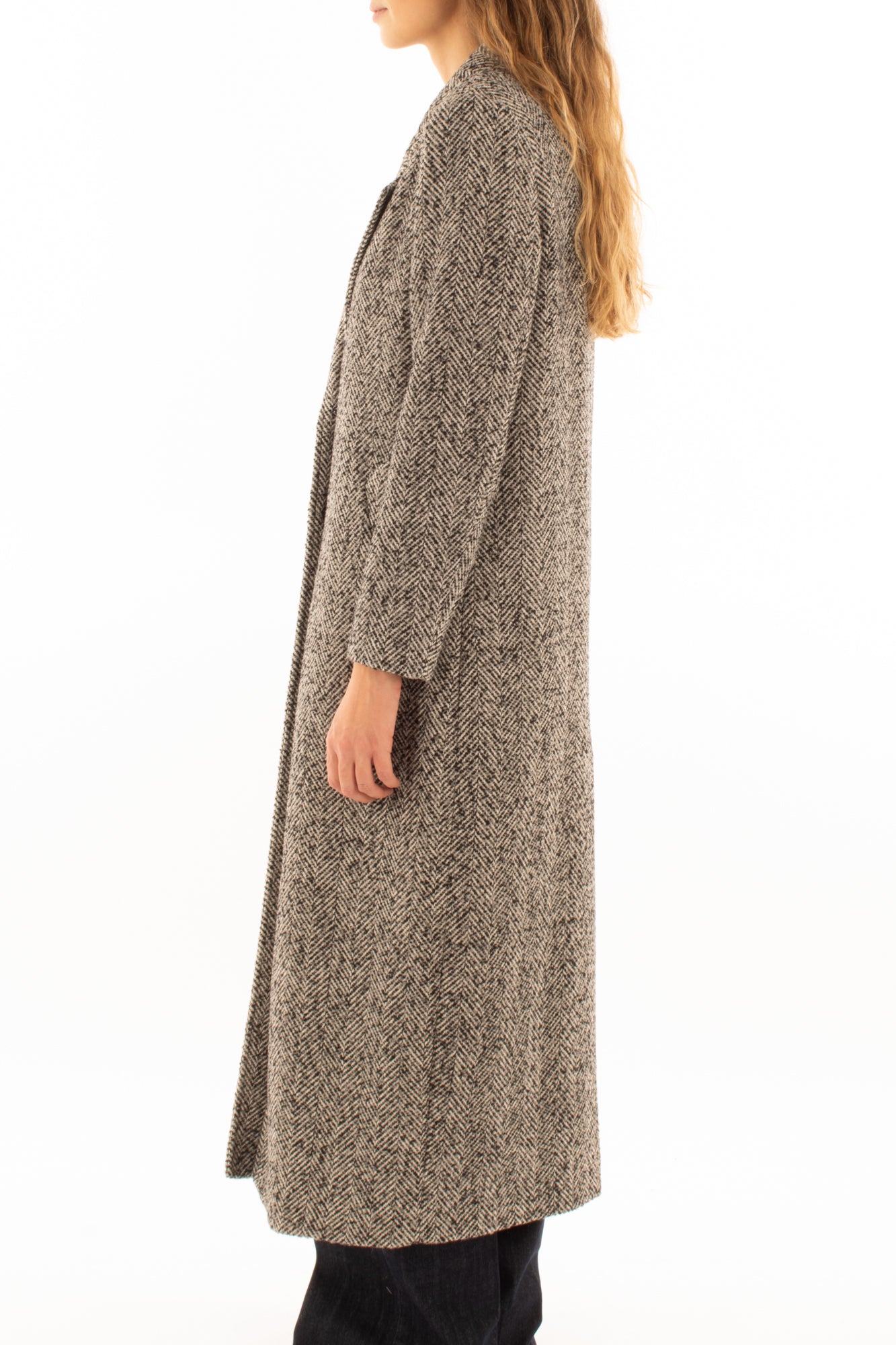 Capotto spinato Susy mix - Nero