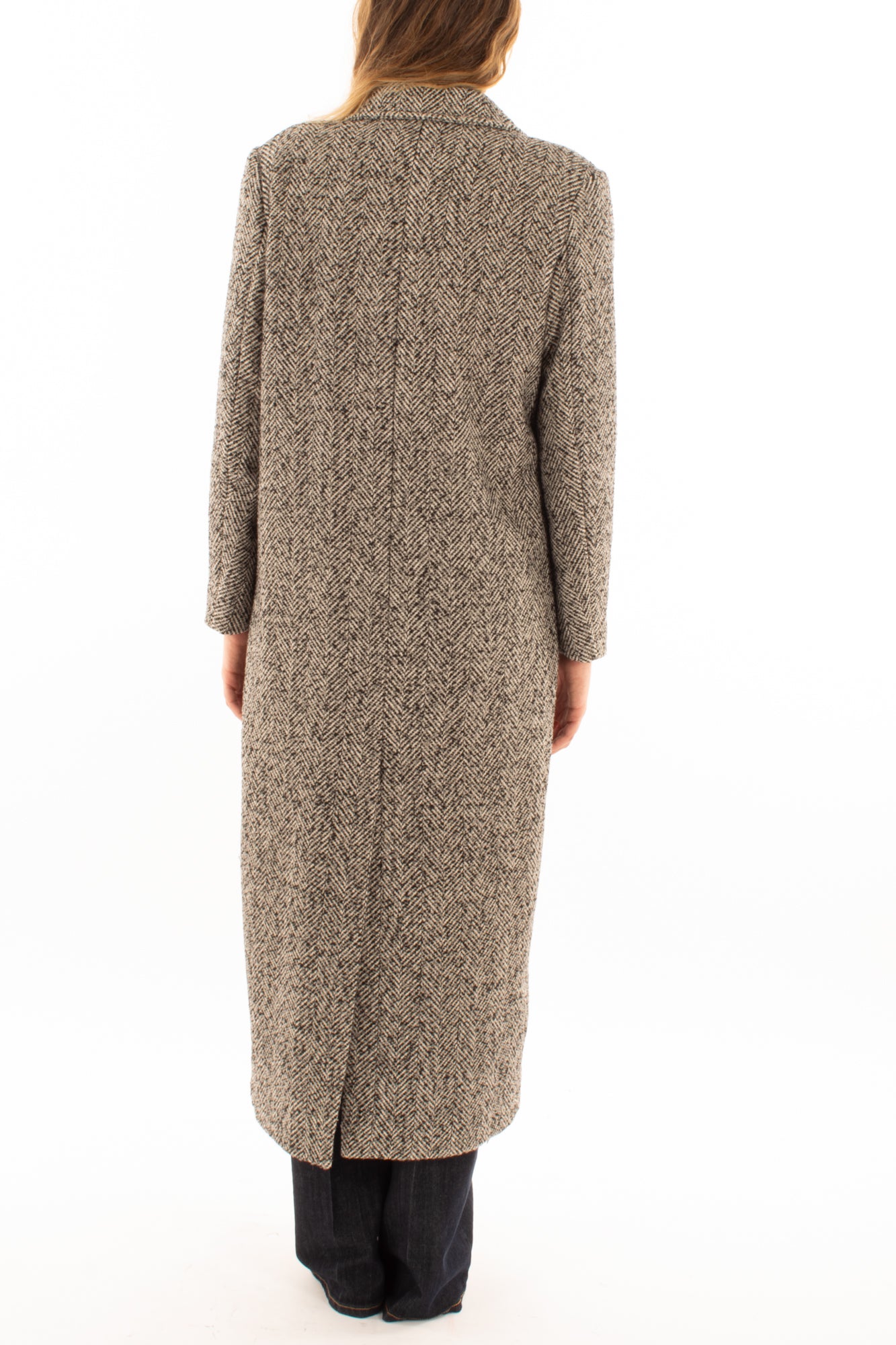 Capotto spinato Susy mix - Nero