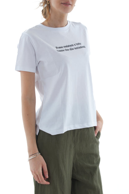 T-shirt con scritte da Donna Angela davis - Bianco