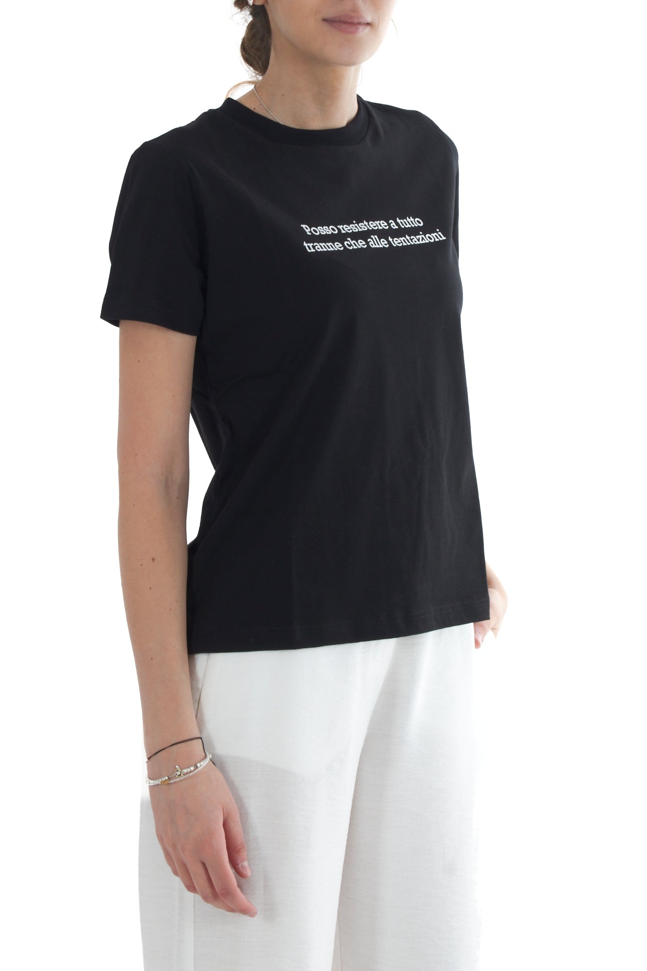 T-shirt con scritte da Donna Angela davis - Nero