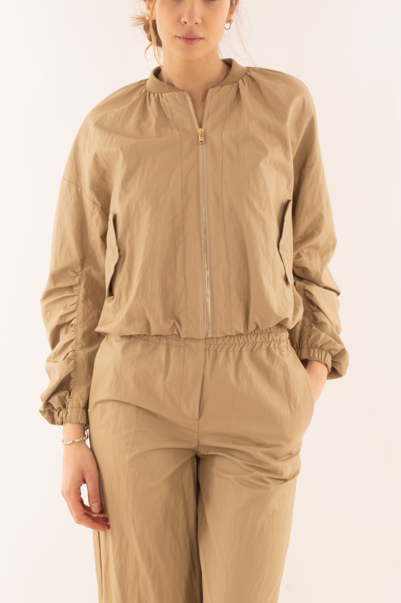 ANGELA DAVIS Bomber corto da Donna Angela davis - Beige Beige