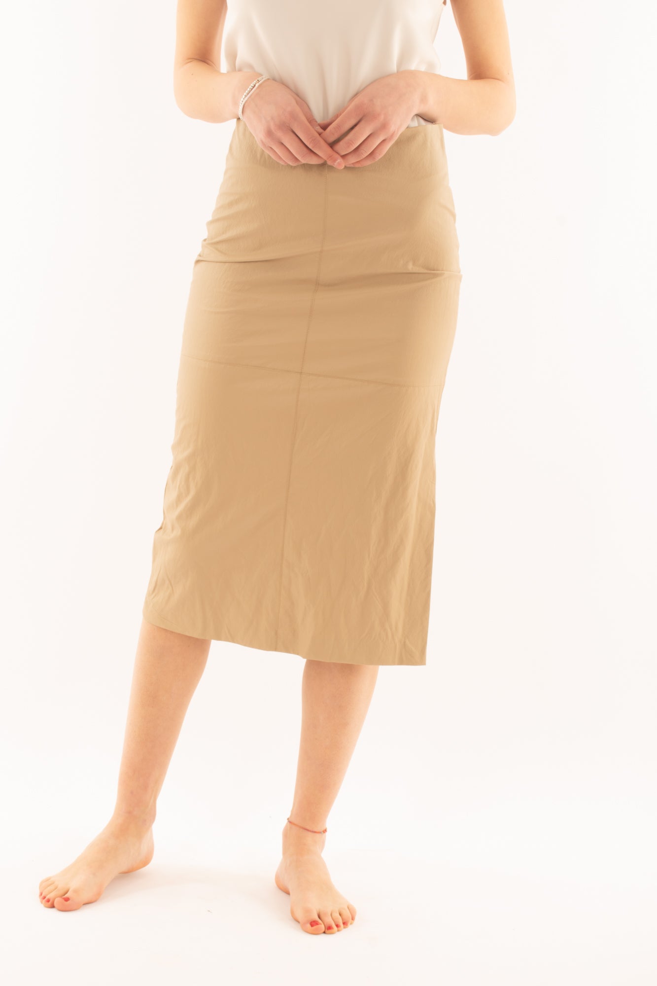 Gonna a tubino da Donna Angela davis - Beige