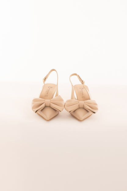 Scarpa sling back con fiocco da Donna Divine follie - Carne