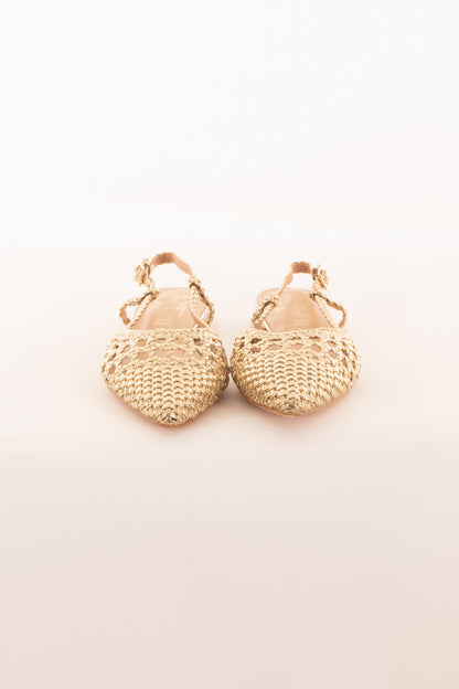 Sling back traforata da Donna Divine follie - Platino