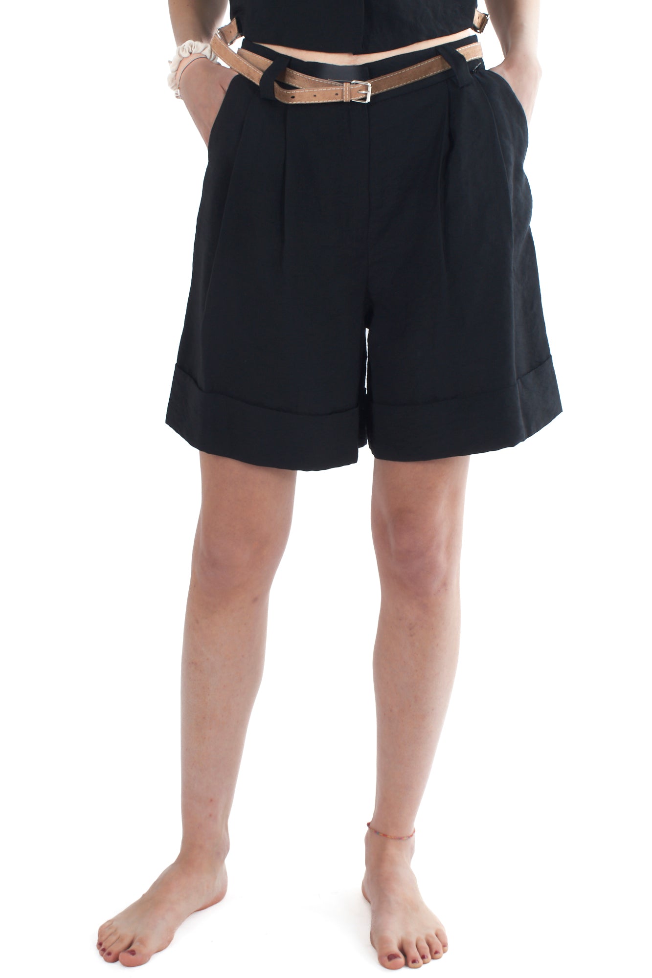 Completo blusa + short da Donna Dixie - Nero