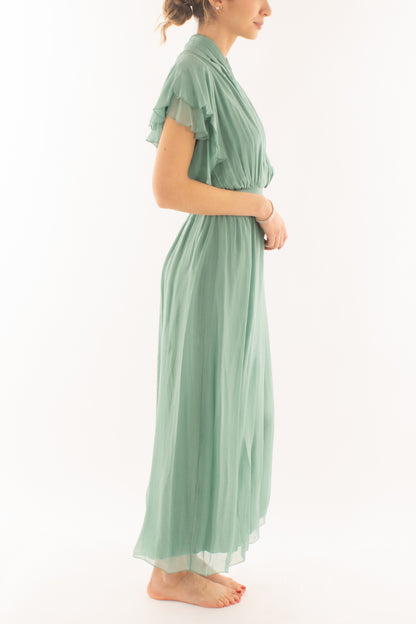 Abito con scollo a v da Donna Dixie - Mirtillo