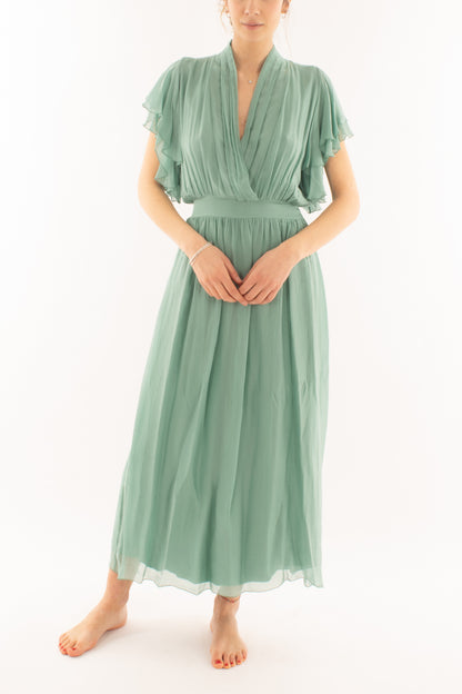 Abito con scollo a v da Donna Dixie - Mirtillo