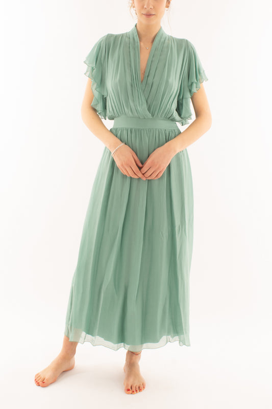 Abito con scollo a v da Donna Dixie - Mirtillo