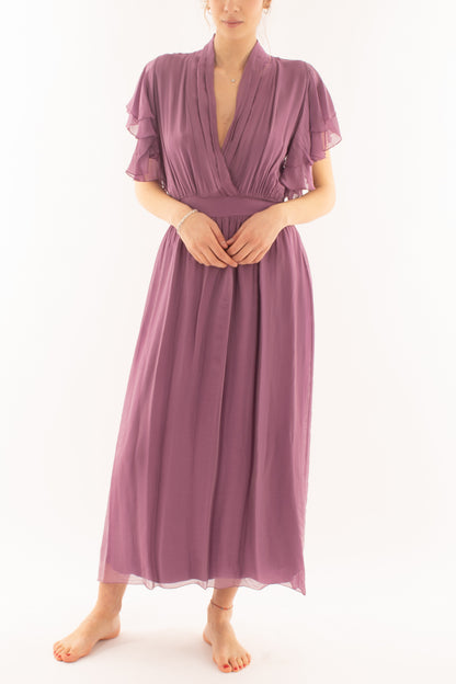 Abito con scollo a v da Donna Dixie - Mirtillo