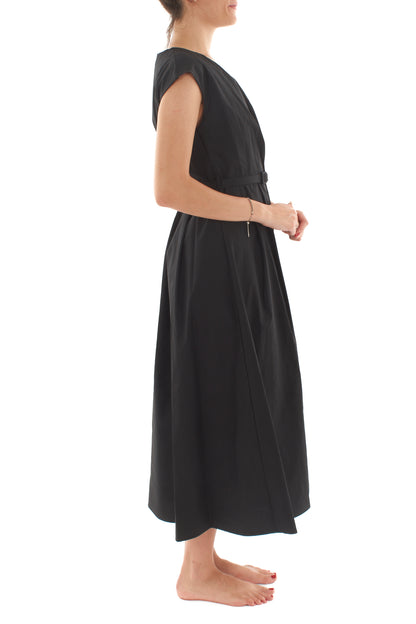 Abito lungo a v da Donna Dixie - Nero