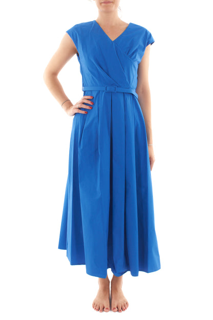 Abito lungo a v da Donna Dixie - Blu royal