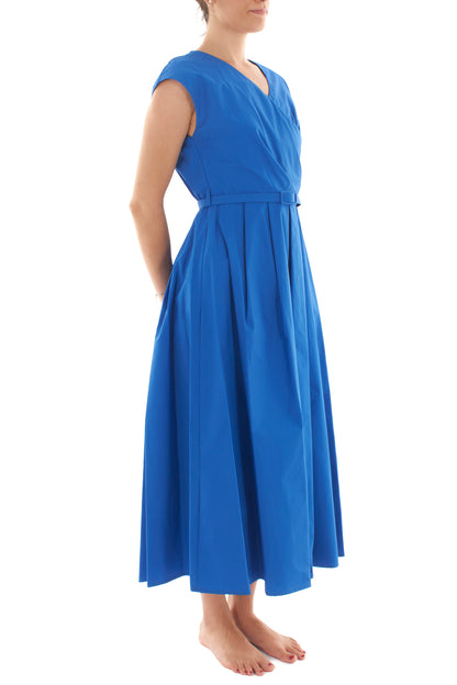 Abito lungo a v da Donna Dixie - Blu royal