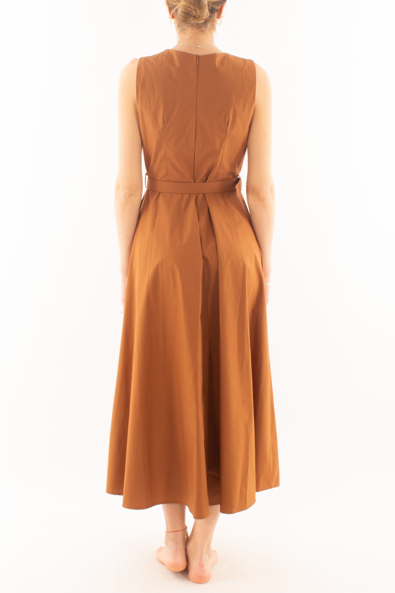 Abito lungo smanicato da Donna Dixie Cognac